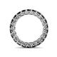 5 - Lucida 3.40 mm Round Black Diamond U Prong Eternity Band 