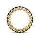 5 - Lucida 3.40 mm Round Black Diamond U Prong Eternity Band 