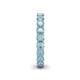 6 - Lucida 3.40 mm Round Aquamarine U Prong Eternity Band 