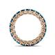 5 - Lucida 3.40 mm Round Blue Diamond U Prong Eternity Band 