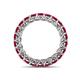5 - Lucida 3.40 mm Round Ruby U Prong Eternity Band 