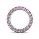 5 - Lucida 3.40 mm Round Pink Sapphire U Prong Eternity Band 