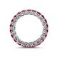 5 - Lucida 3.40 mm Round Pink Tourmaline U Prong Eternity Band 
