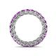 5 - Lucida 3.40 mm Round Amethyst U Prong Eternity Band 