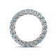 5 - Lucida 3.40 mm Round Aquamarine U Prong Eternity Band 