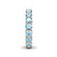 6 - Lucida 4.00 mm Round Aquamarine U Prong Eternity Band 