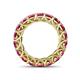 5 - Lucida 4.00 mm Round Pink Tourmaline U Prong Eternity Band 