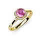 4 - Myrna Pink Sapphire and Diamond Halo Engagement Ring 