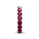 6 - Lucida 4.00 mm Round Rhodolite Garnet U Prong Eternity Band 