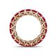 5 - Lucida 4.00 mm Round Ruby U Prong Eternity Band 