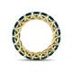 5 - Lucida 4.00 mm Round Blue Diamond U Prong Eternity Band 
