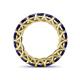 5 - Lucida 4.00 mm Round Blue Sapphire U Prong Eternity Band 