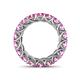 5 - Lucida 4.00 mm Round Pink Sapphire U Prong Eternity Band 