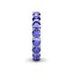 6 - Lucida 4.00 mm Round Tanzanite U Prong Eternity Band 