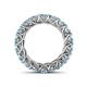 5 - Lucida 4.00 mm Round Aquamarine U Prong Eternity Band 