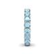 6 - Lucida 4.00 mm Round Aquamarine U Prong Eternity Band 
