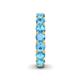 6 - Lucida 4.00 mm Round Blue Topaz U Prong Eternity Band 