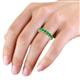 7 - Lucida 4.00 mm Round Emerald U Prong Eternity Band 
