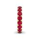 6 - Lucida 4.00 mm Round Ruby U Prong Eternity Band 