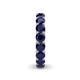 6 - Lucida 4.00 mm Round Blue Sapphire U Prong Eternity Band 