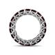 5 - Lucida 4.00 mm Round Red Garnet U Prong Eternity Band 