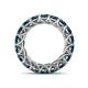 5 - Lucida 4.00 mm Round London Blue Topaz U Prong Eternity Band 