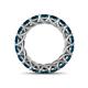 5 - Lucida 4.00 mm Round Blue Diamond U Prong Eternity Band 