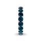 6 - Lucida 4.00 mm Round Blue Diamond U Prong Eternity Band 
