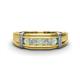 1 - Kevin 0.38 ctw Opal and Natural Diamond Men Wedding Band (7.80 mm) 