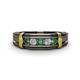 1 - Kevin 0.56 ctw Created Alexandrite and Natural Diamond Men Wedding Band (7.80 mm) 