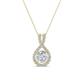 1 - Keily 6.00 mm Round White Sapphire and Diamond Halo Pendant 