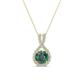 1 - Keily 6.00 mm Round Lab Created Alexandrite and Diamond Halo Pendant 