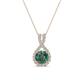 1 - Keily 6.00 mm Round Lab Created Alexandrite and Diamond Halo Pendant 