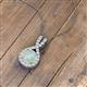3 - Keily 6.00 mm Round Opal and Diamond Halo Pendant 
