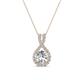 1 - Keily 6.00 mm Round Forever Brilliant Moissanite and Diamond Halo Pendant 