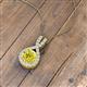 3 - Keily 6.00 mm Round Yellow and White Diamond Halo Pendant 