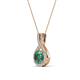 4 - Keily 6.00 mm Round Lab Created Alexandrite and Diamond Halo Pendant 