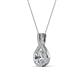 4 - Keily 6.00 mm Round Diamond Halo Pendant 
