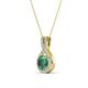 4 - Keily 6.00 mm Round Lab Created Alexandrite and Diamond Halo Pendant 