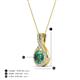 5 - Keily 6.00 mm Round Lab Created Alexandrite and Diamond Halo Pendant 