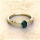 2 - Amaira 7x5 mm Oval Cut London Blue Topaz and Round Diamond Engagement Ring  