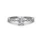 1 - Amaira 7x5 mm Oval Cut Diamond and Round Diamond Engagement Ring  