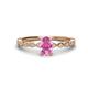 1 - Amaira 7x5 mm Oval Cut Pink Sapphire and Round Diamond Engagement Ring  