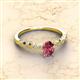 2 - Amaira 7x5 mm Oval Cut Pink Tourmaline and Round Diamond Engagement Ring  