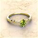 2 - Amaira 7x5 mm Oval Cut Peridot and Round Diamond Engagement Ring  