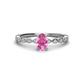 1 - Amaira 7x5 mm Oval Cut Pink Sapphire and Round Diamond Engagement Ring  