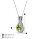 5 - Keily 6.00 mm Round Peridot and Diamond Halo Pendant 