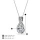 5 - Keily 6.00 mm Round Diamond Halo Pendant 