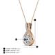 5 - Keily 6.00 mm Round Diamond Halo Pendant 