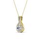 4 - Keily 1.26 ctw (6.0 mm) Round Lab Grown Diamond and Round Natural Diamond Halo Pendant 